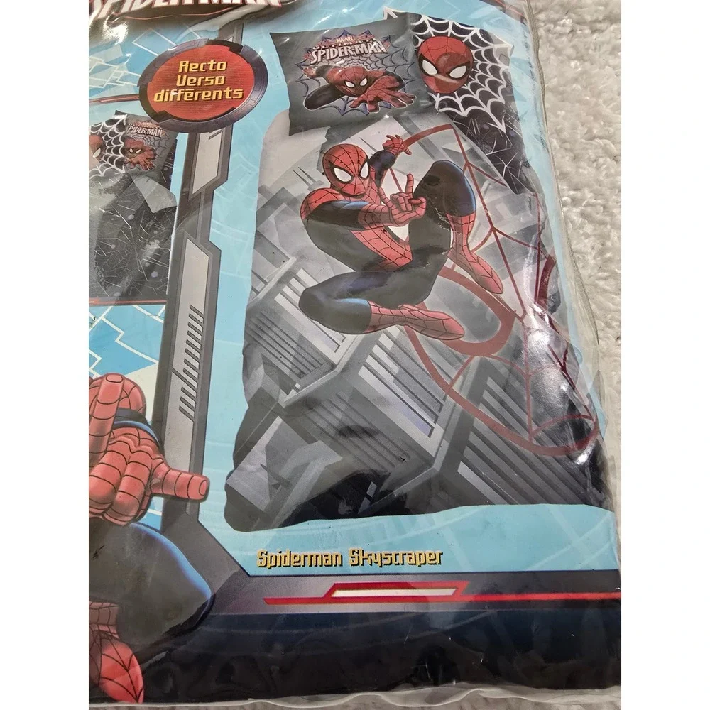 Marvel Ultimate Spider-Man Skyscraper Duvet Cover Set Reversible New 140x200cm